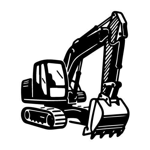 free excavator svg file 