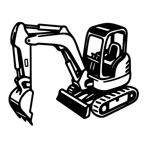 free excavator svg file 
