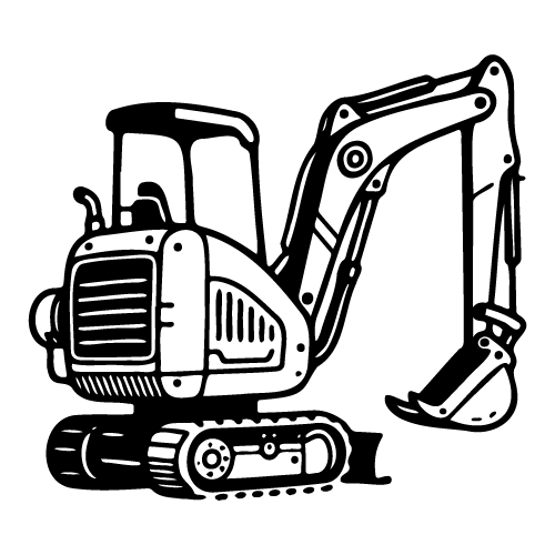 free excavator svg file 