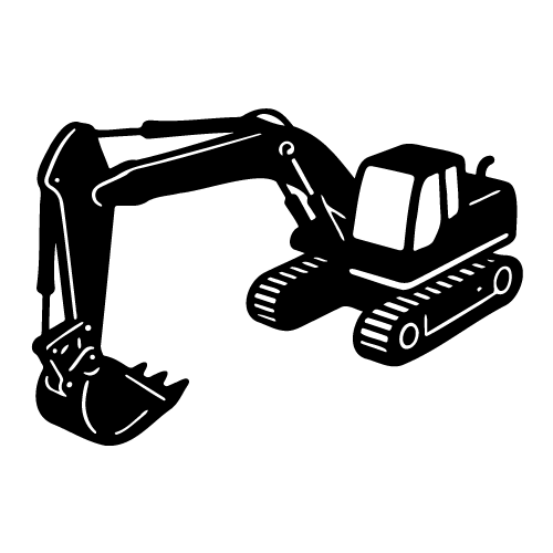 free excavator svg file 
