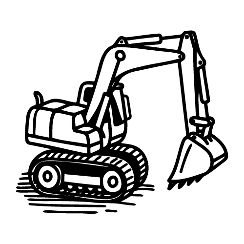 free excavator svg file 