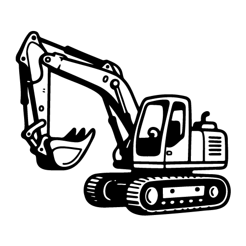 free excavator svg file 