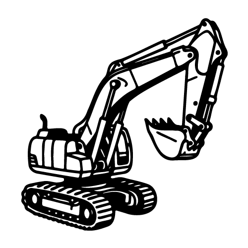 free excavator svg file 