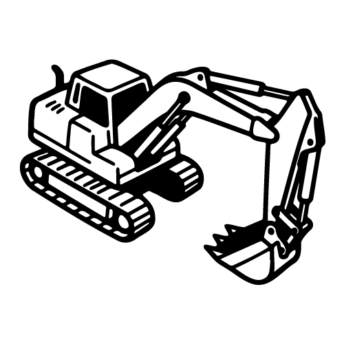 free excavator svg file 