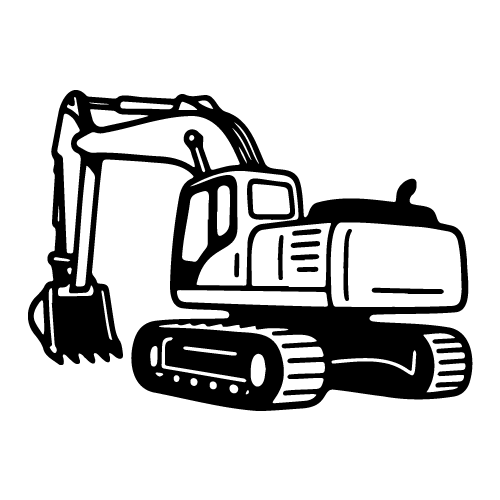 free excavator svg file 