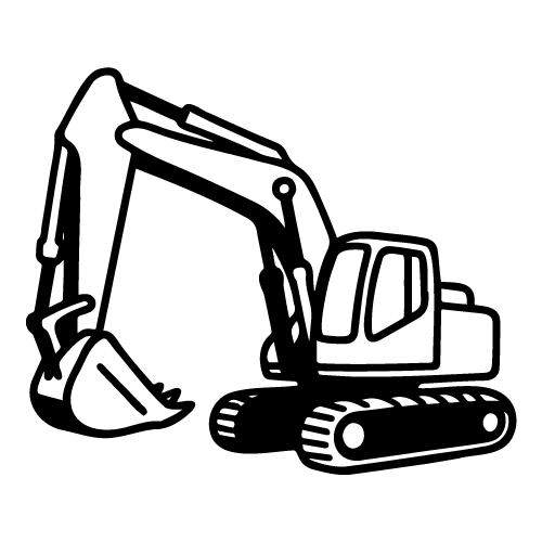 free excavator svg file 