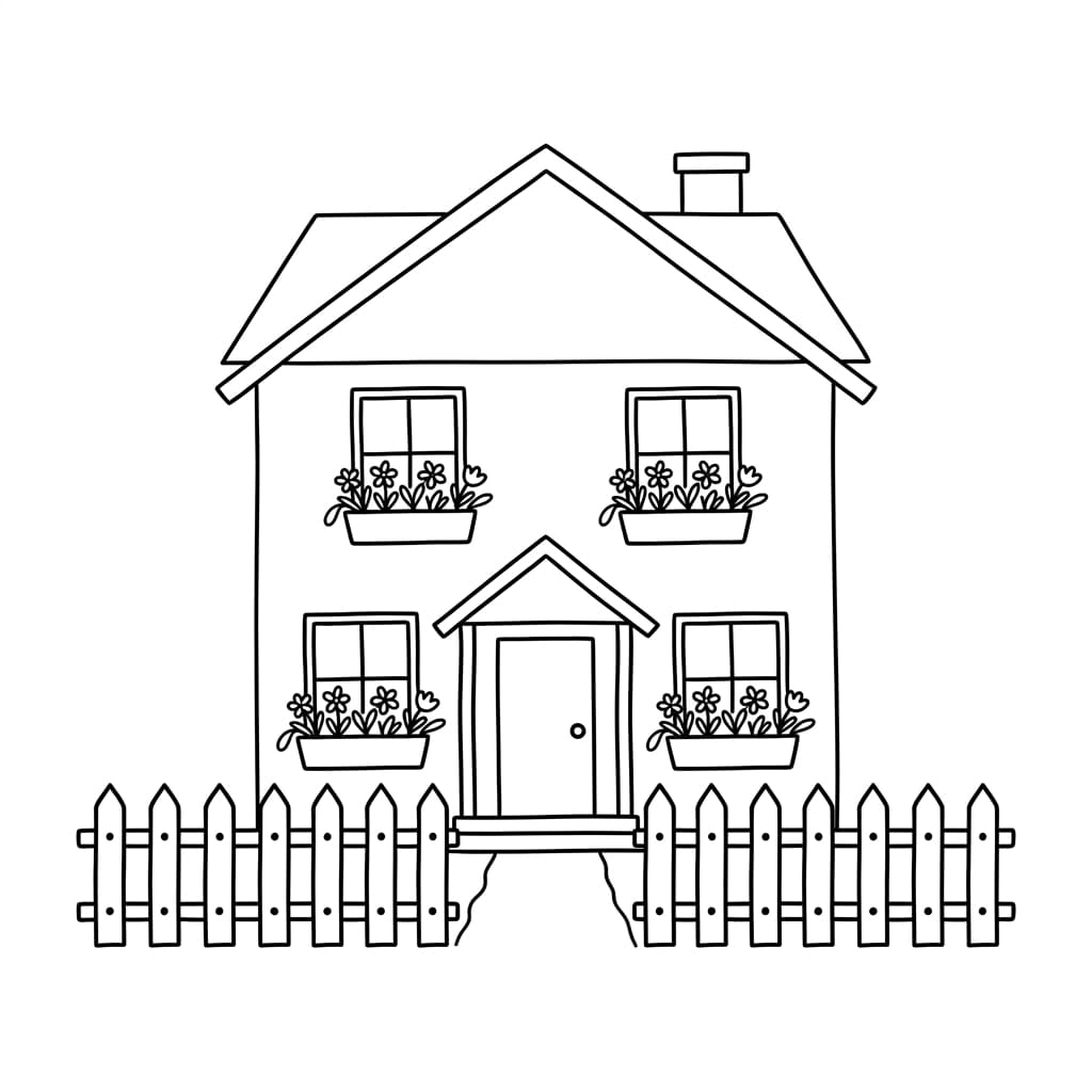 Farmhouse_with_flower_boxes drawing idea