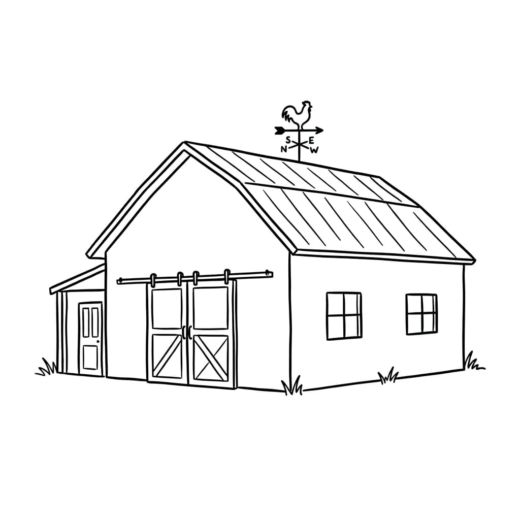 Farmhouse_with_sliding_doors drawing idea