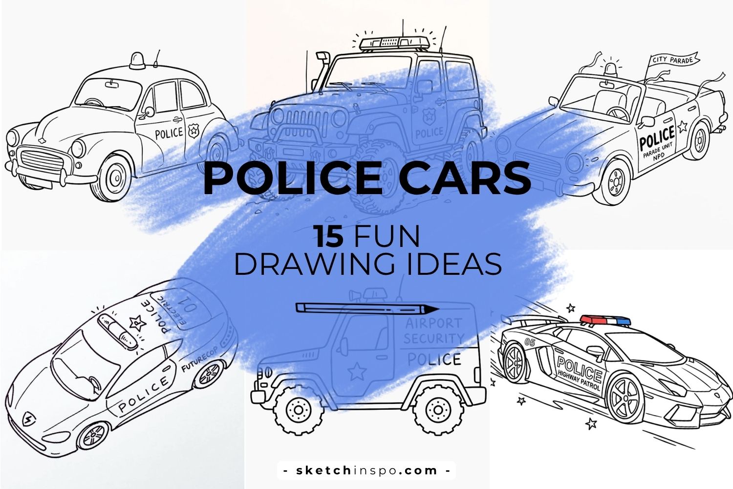 Fun Police Car Drawing Ideas