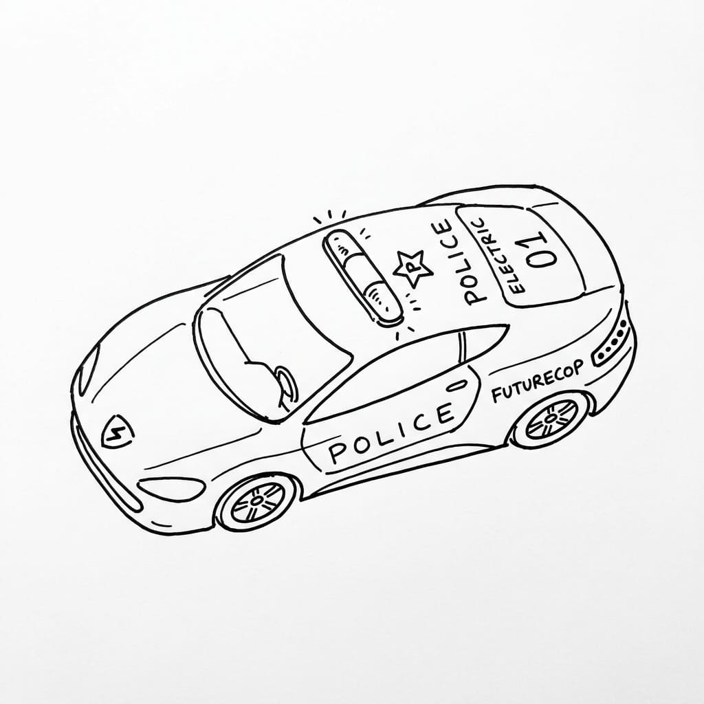 Futuristic_electric_police_car drawing idea