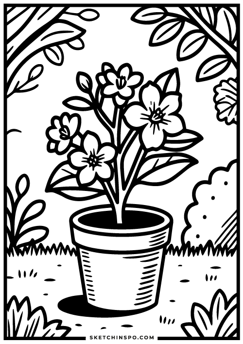 Jasmine-flowers-free-coloring-page