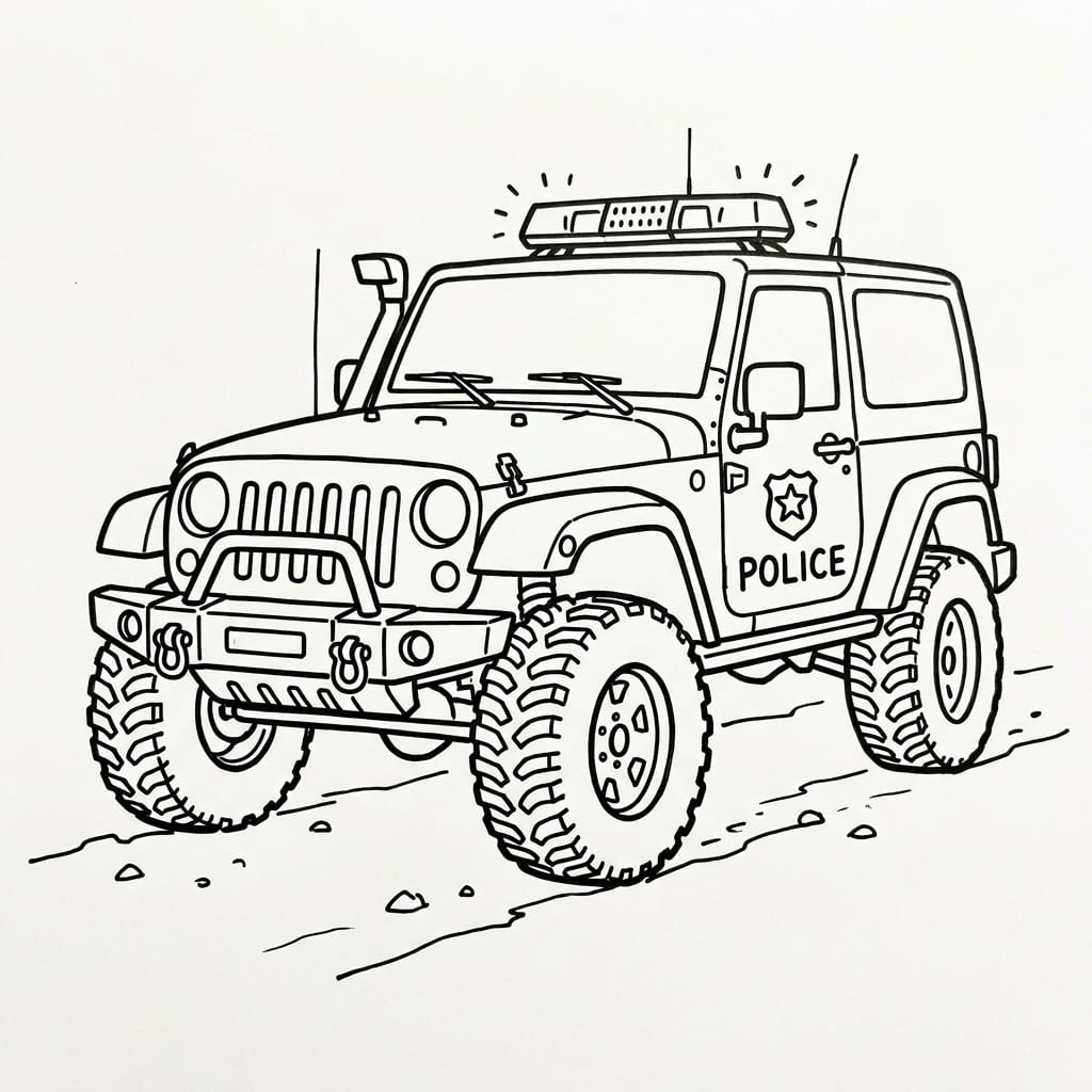 Off-road_police_jeep car drawing idea