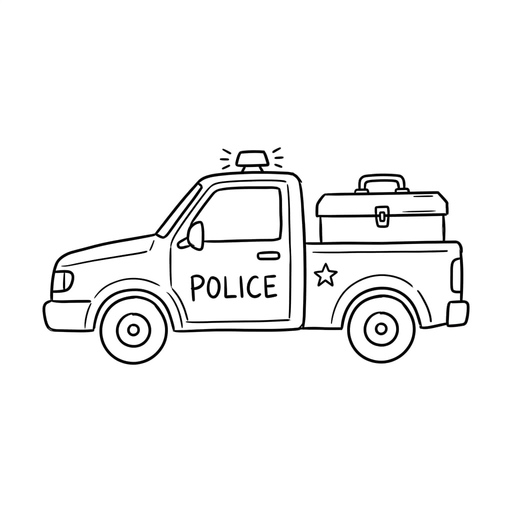 Police_pickup_truck drawing idea
