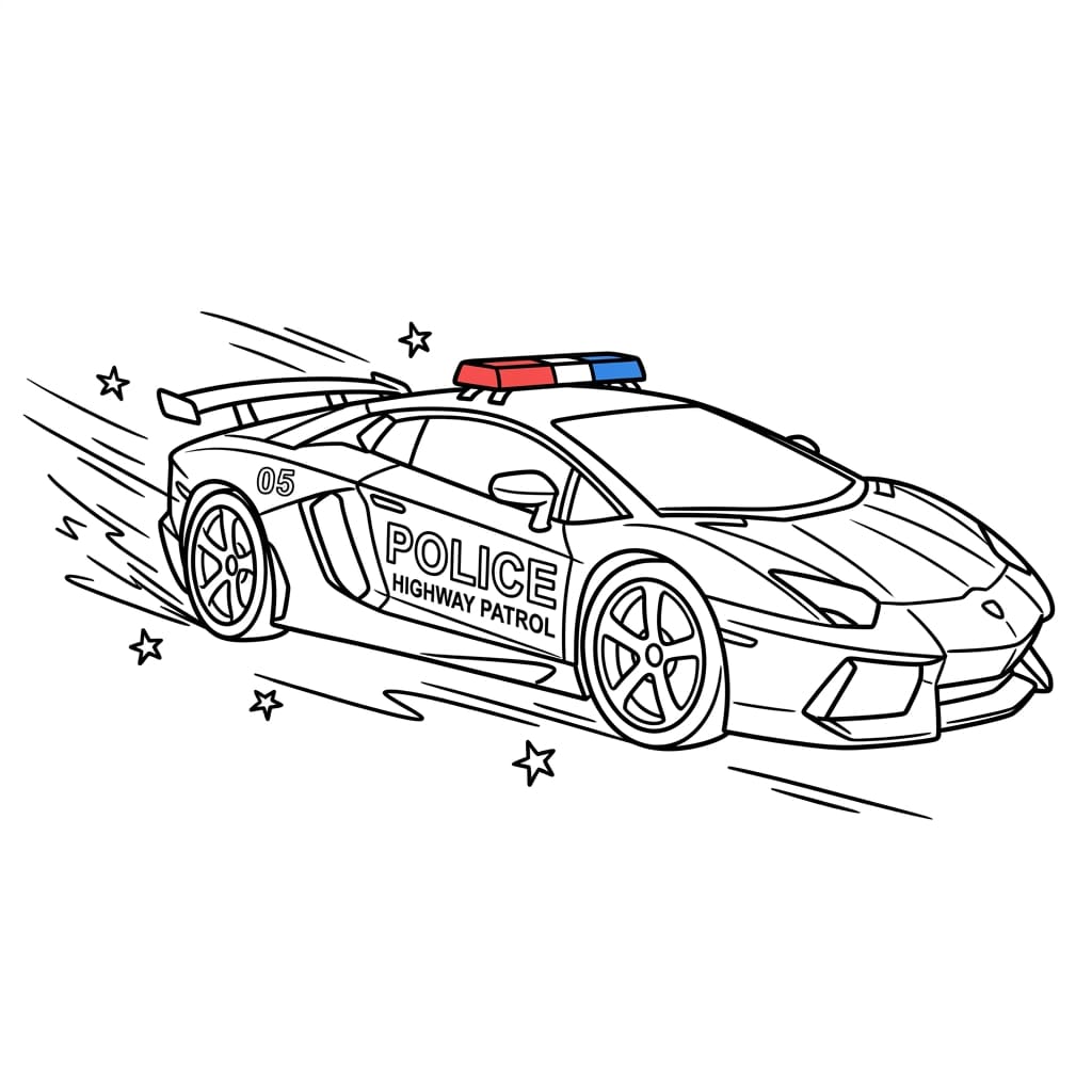 Police_sports_car drawing idea