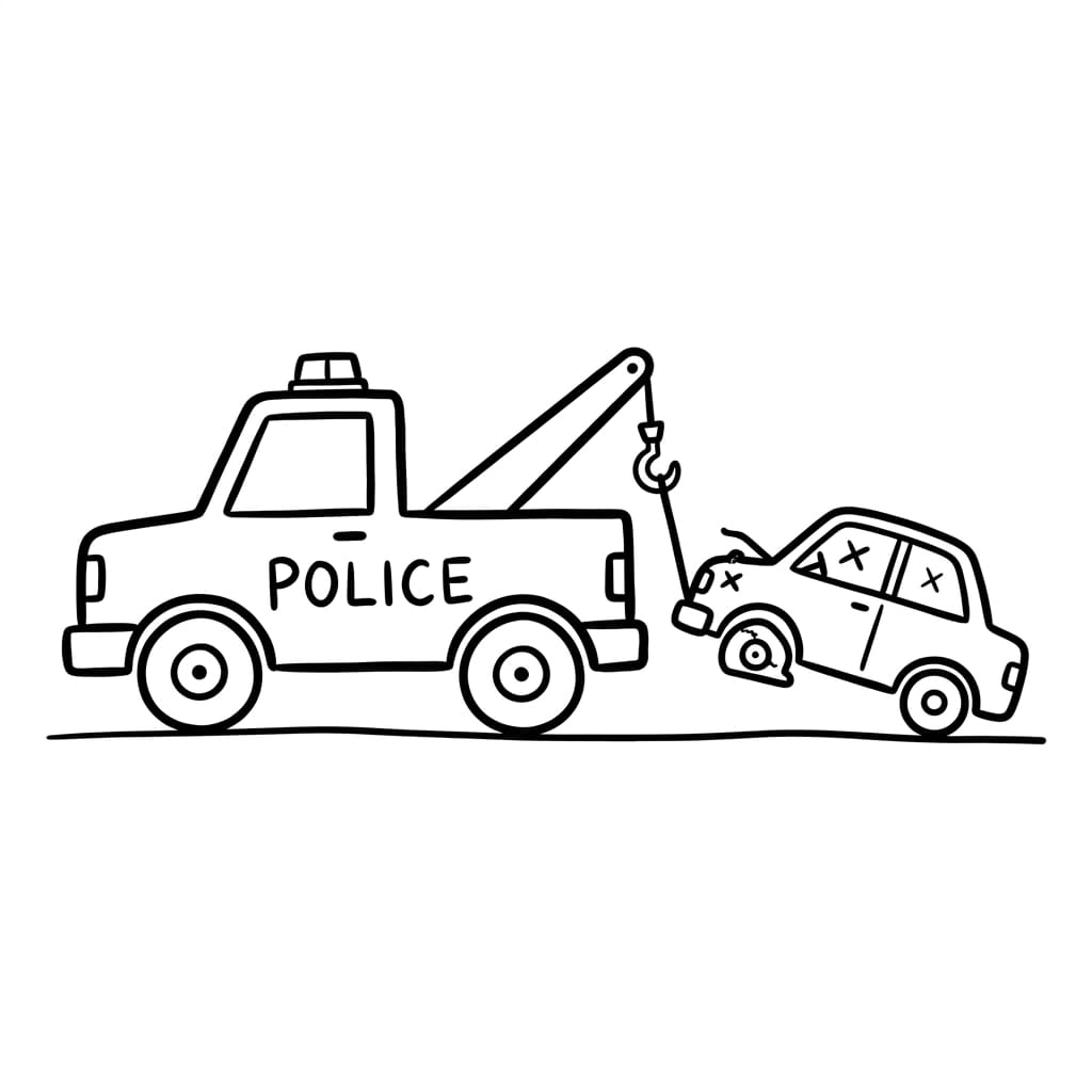 Police_tow_truck drawing idea