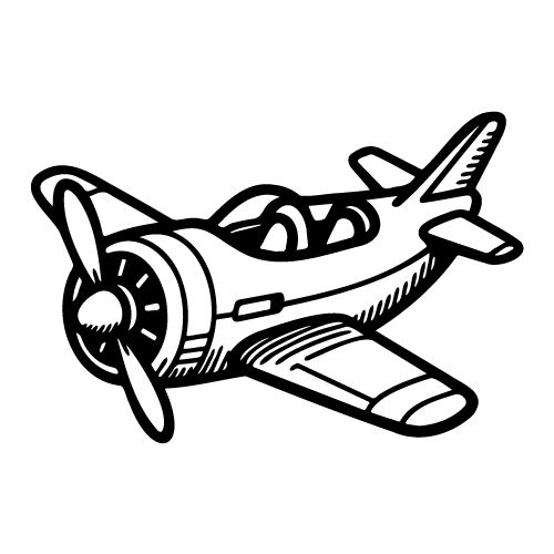 free propeller plane svg 7