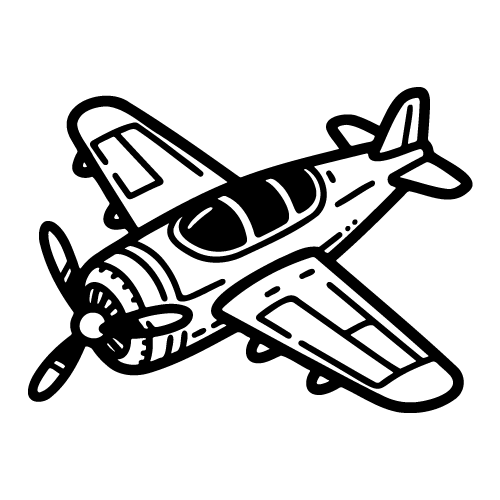 free propeller plane svg 3
