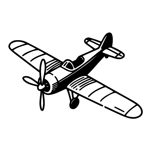 free propeller plane svg 4