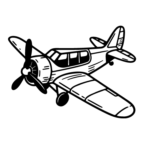 free propeller plane svg 13
