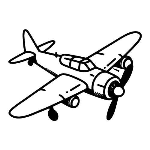 free propeller plane svg 14