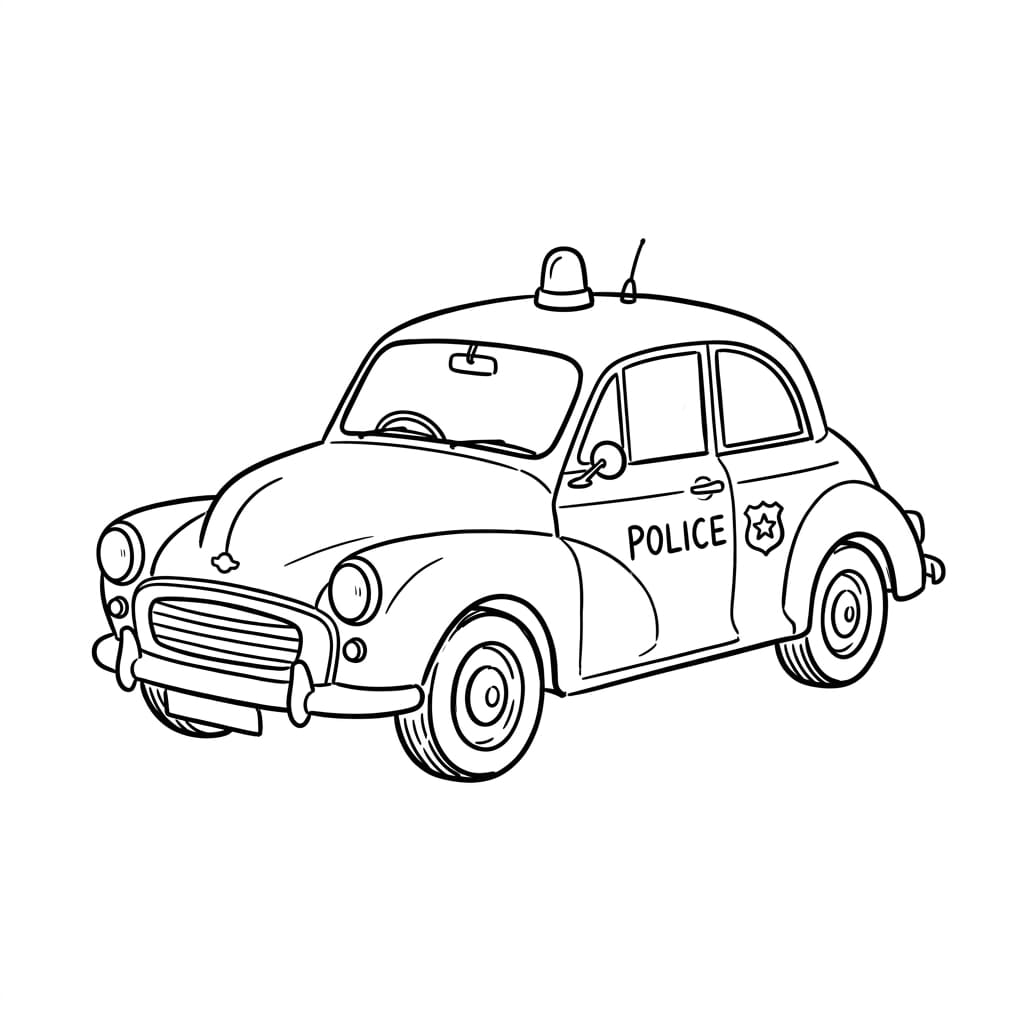 Small_vintage_police_car drawing idea