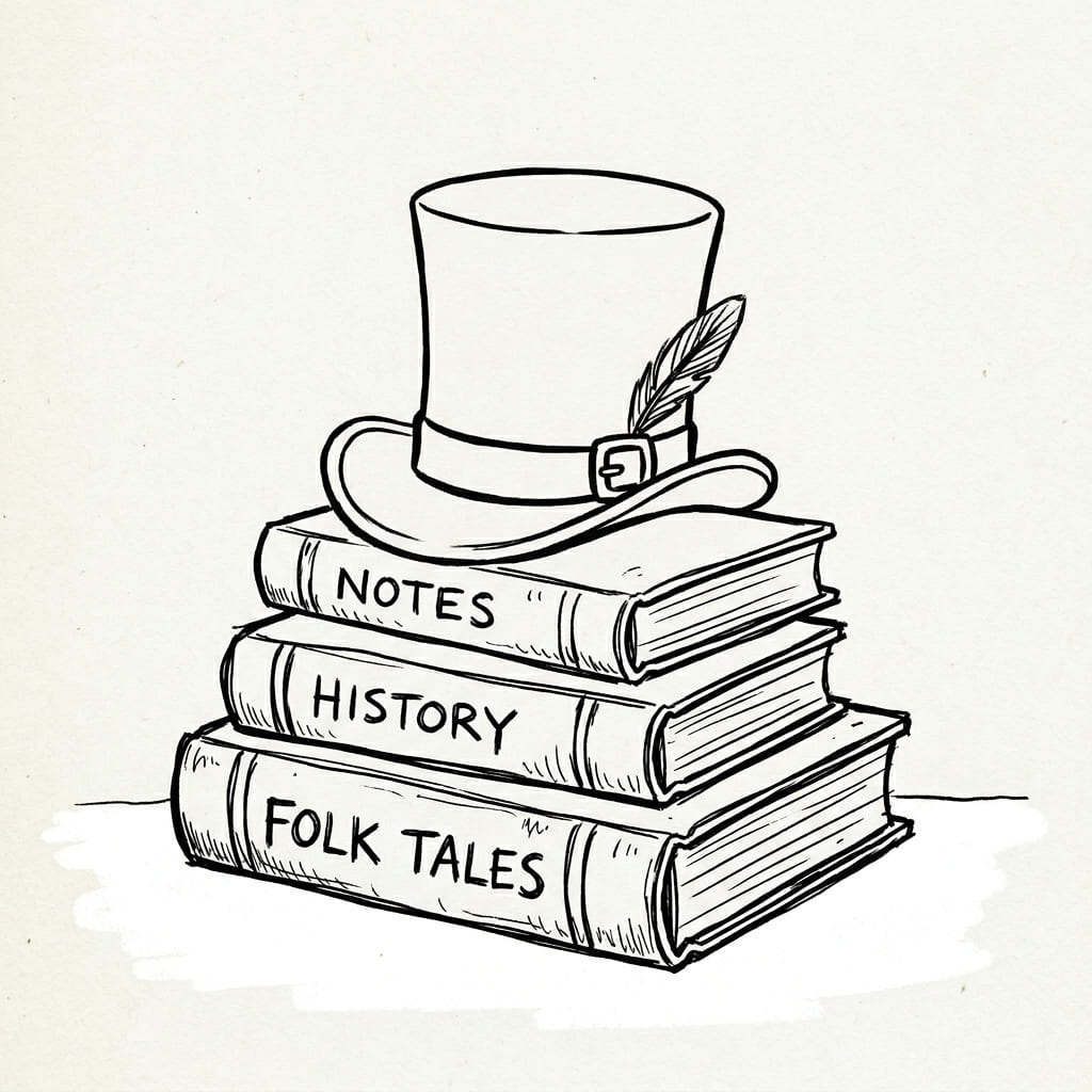 Top_hat_on_stacked_books drawing idea
