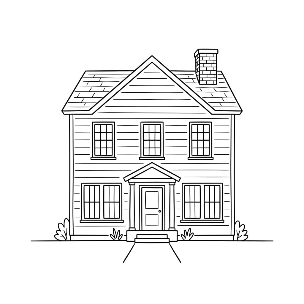 Two-story_farmhouse drawing idea