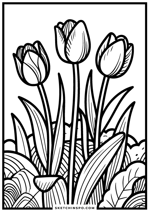 free flower coloring page 12