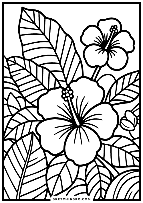 free flower coloring page 15