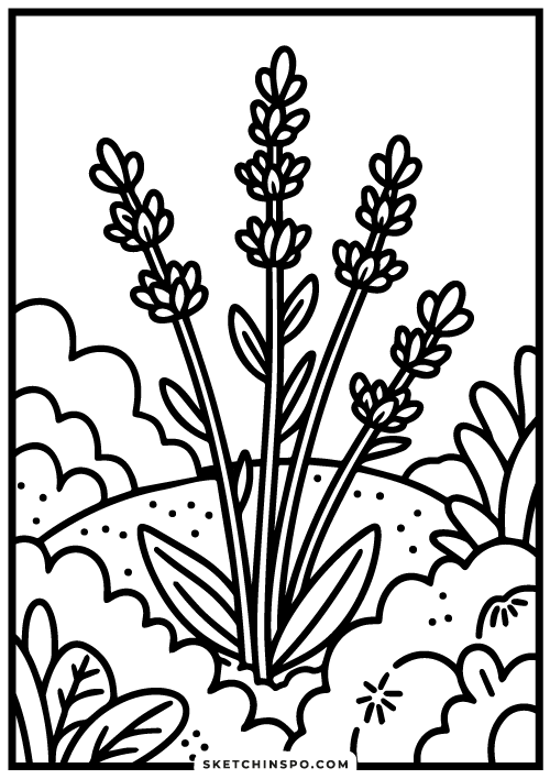 free flower coloring page 5