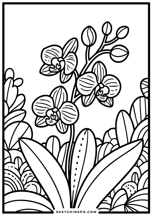 free flower coloring page 9
