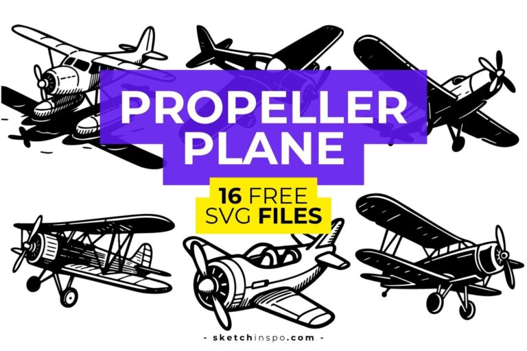 Free Propeller Plane SVG Files
