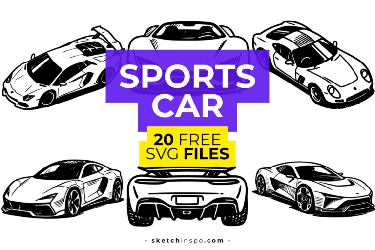 20 Free Sports Car SVG Files