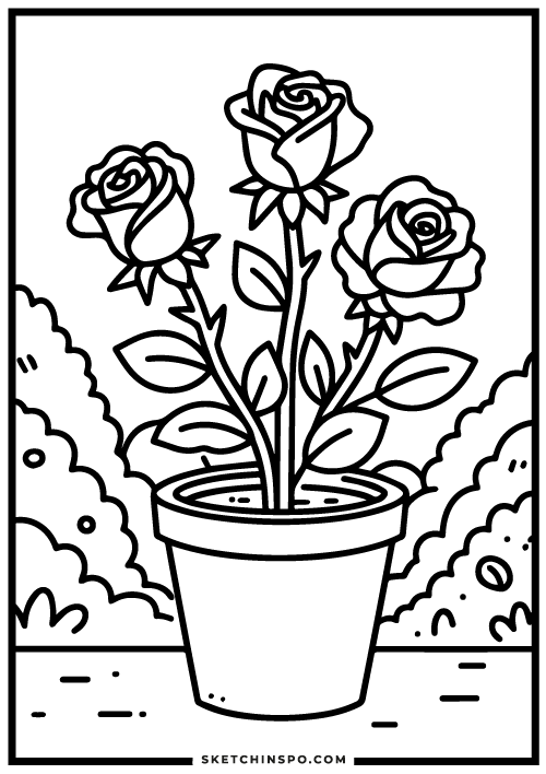 rose-flowers-free-coloring-page