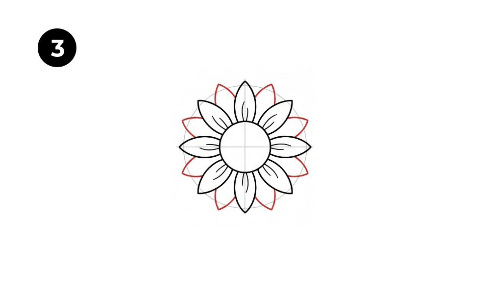 Step 3. Add the Second Layer of Petals