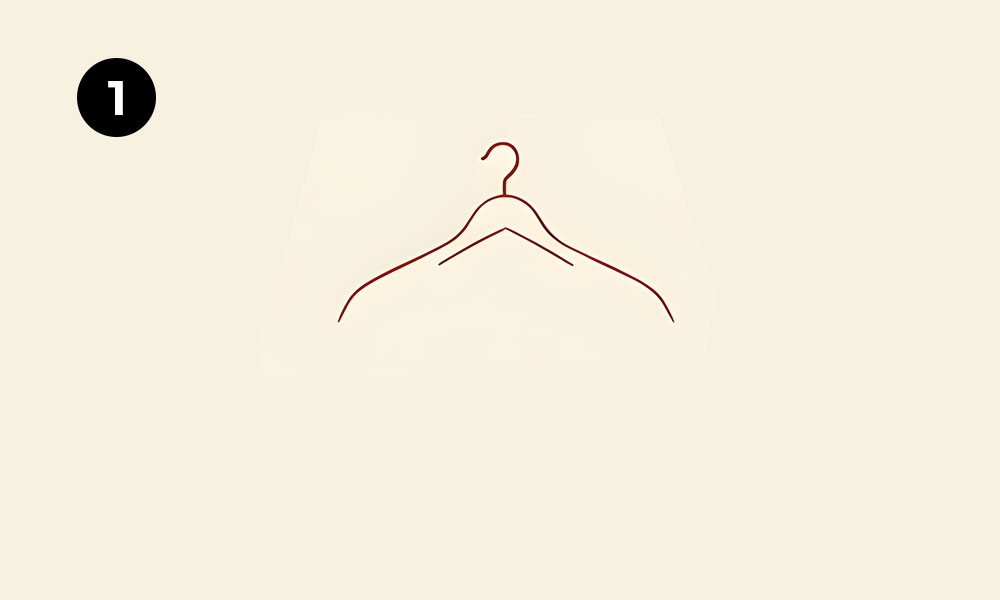 Step 1: Draw the Hanger & Shoulder Outline