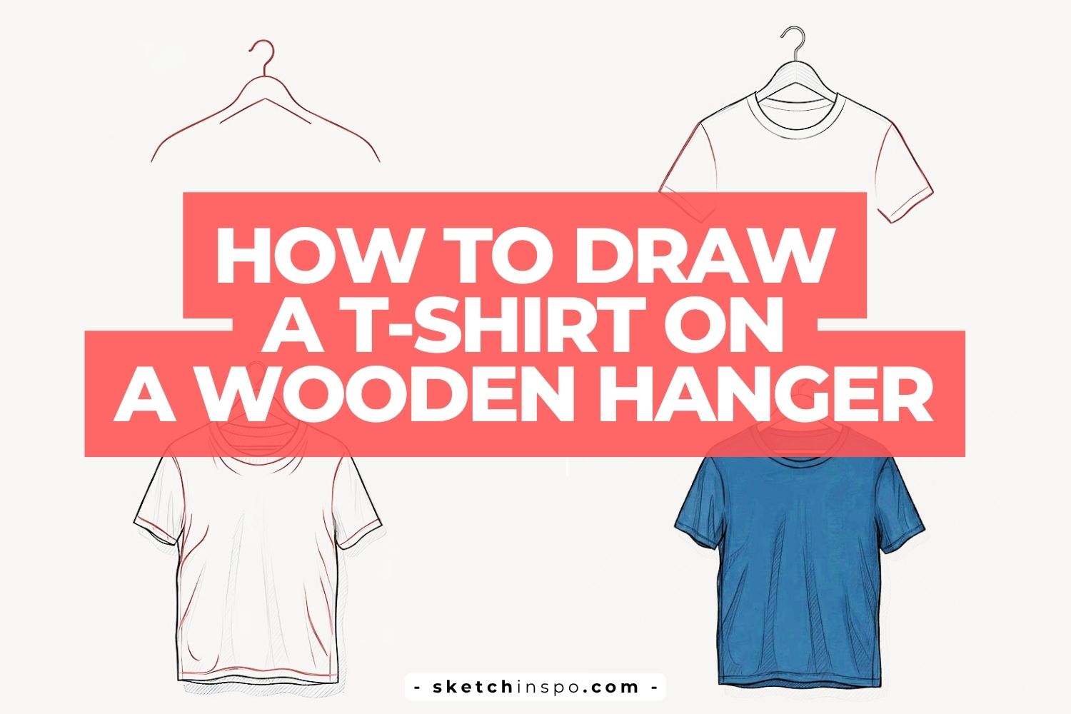 How To Draw a T-Shirt on a Wooden Hanger