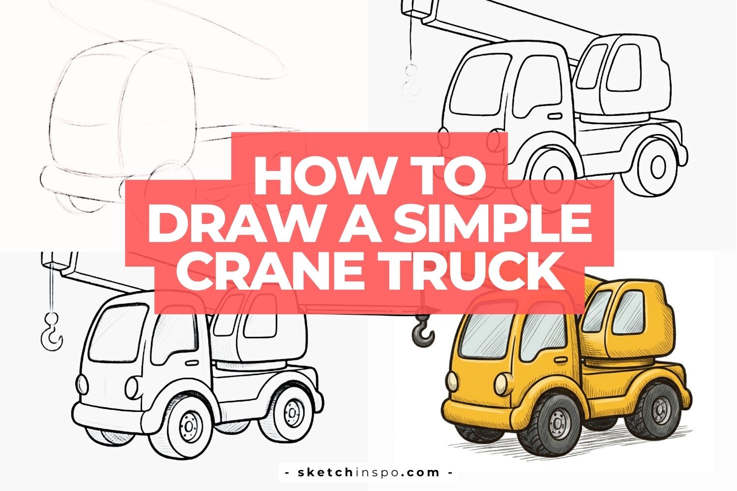 How To Draw a Simple Crane Truck