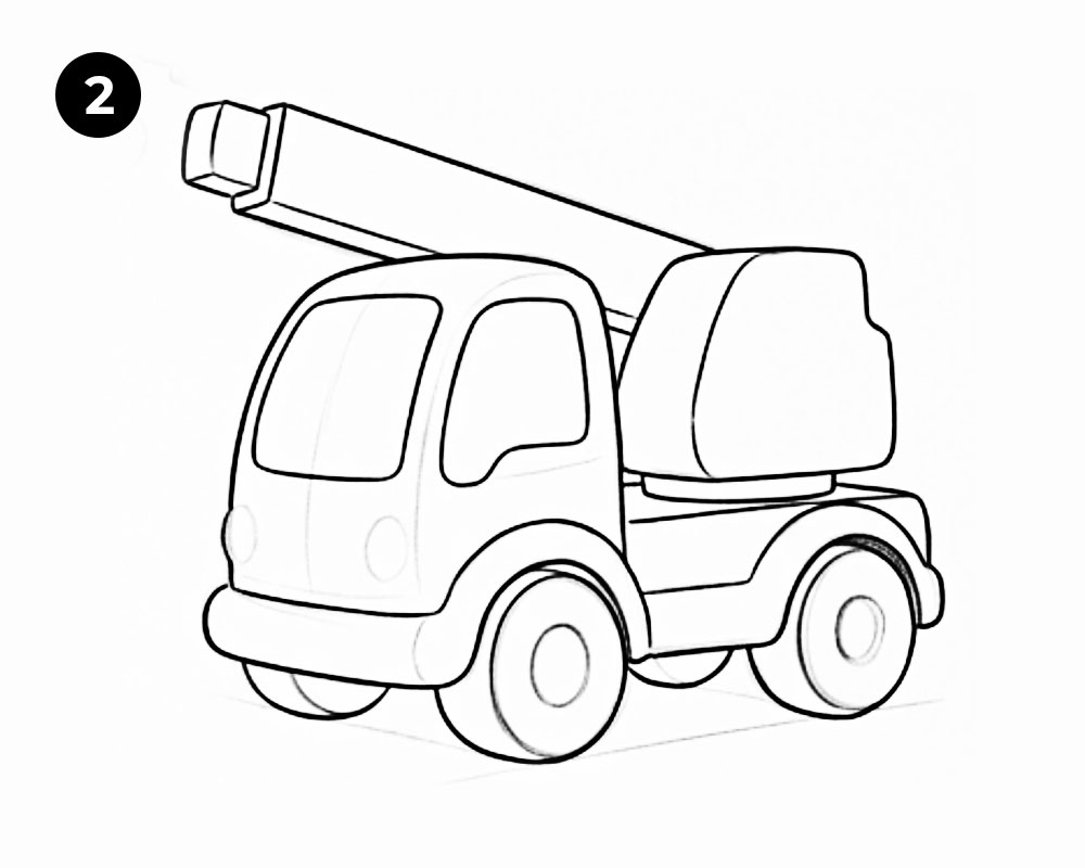 Step 2: Outline the Crane Truck Body