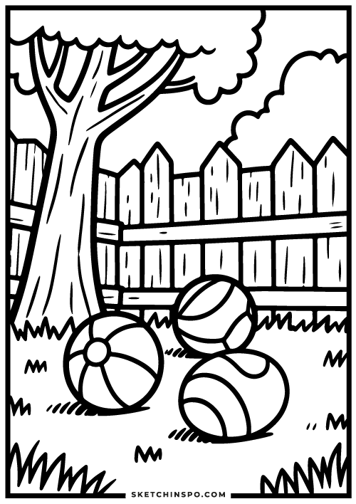 free printable toys in the yard coloring page 11