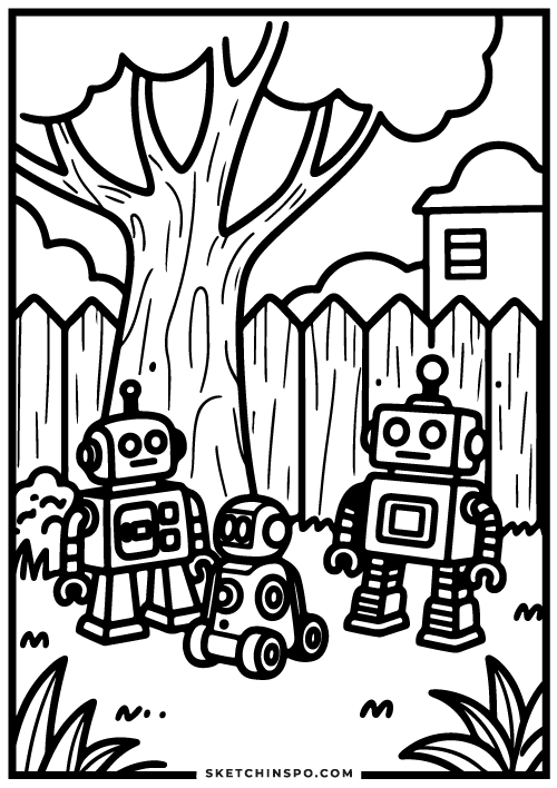 free printable toys in the yard coloring page 3