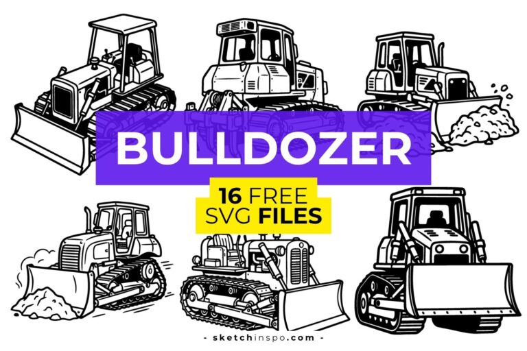 16 Free Bulldozer SVG Files