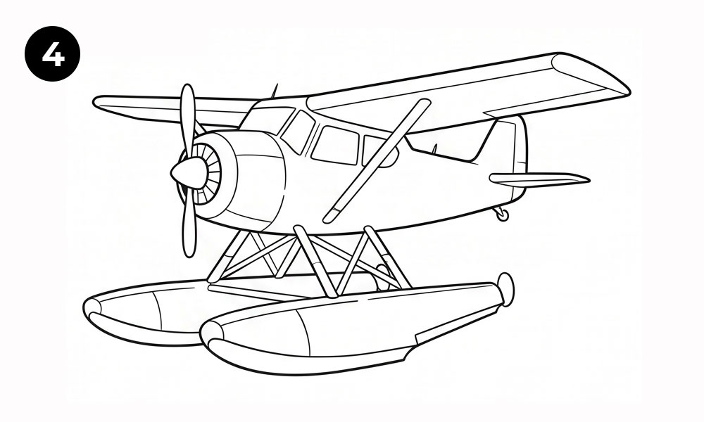 Step 4. Refine the Seaplane Outline