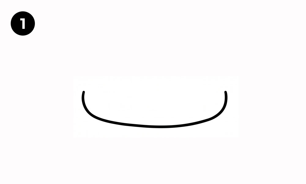 Step 1. Draw the Bottom Bun