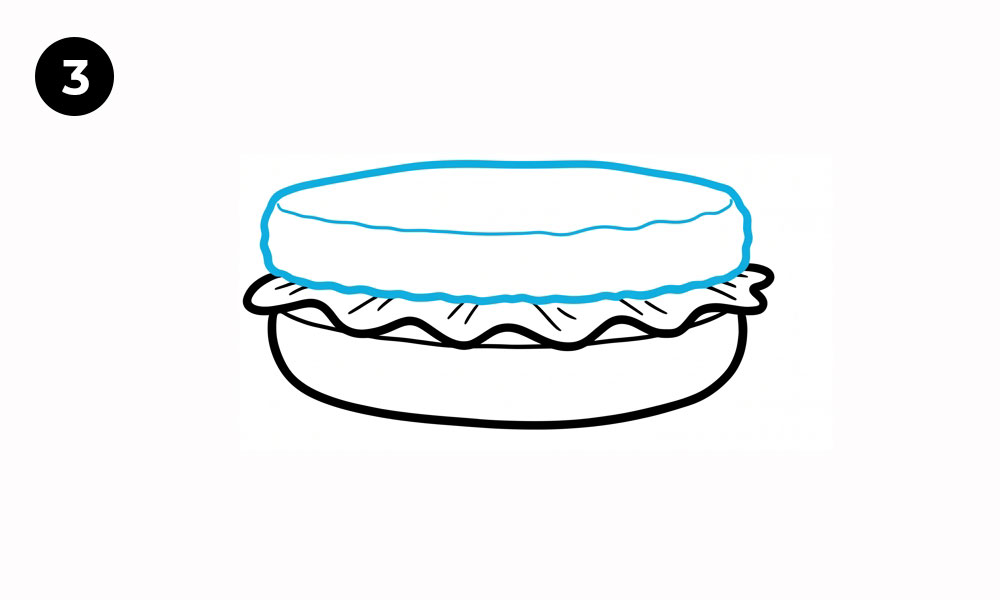 Step 3. Draw the Burger Patty