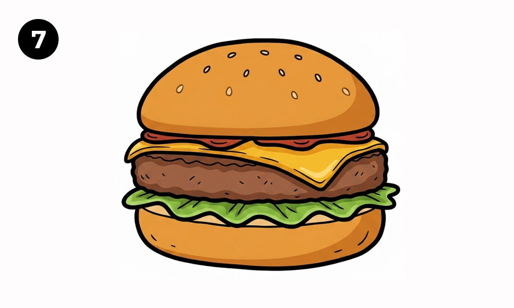 Step 7. Color Your Burger