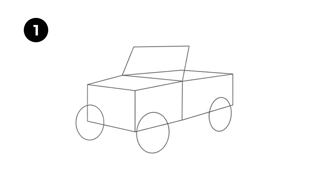 Step 1. Draw the Basic Car Shape