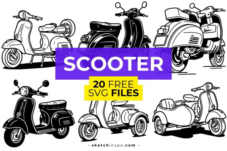 20 Free Scooter SVG Files