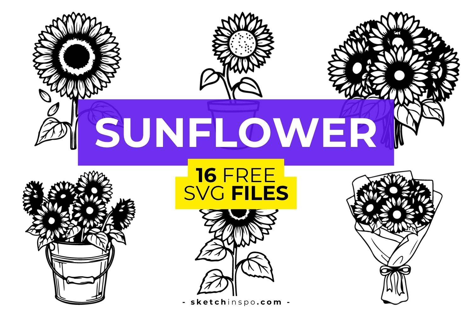 16 Free Sunflower SVG Files