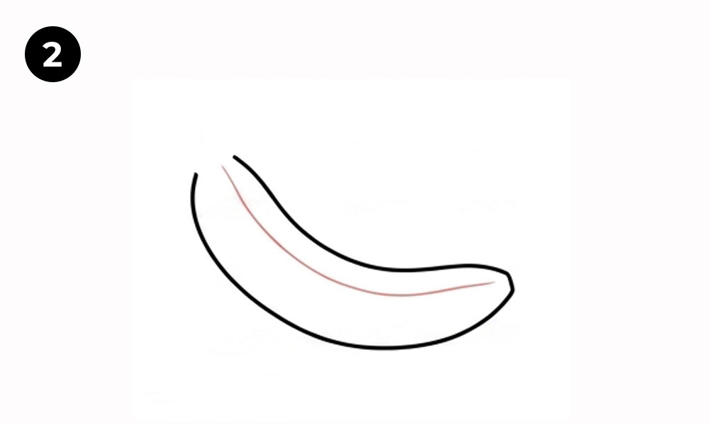 Step 2. Outline the Banana Shape